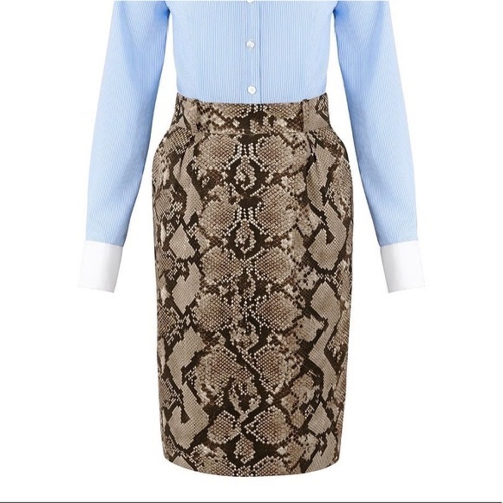 Altuzarra target snake print open pencil skirt US8